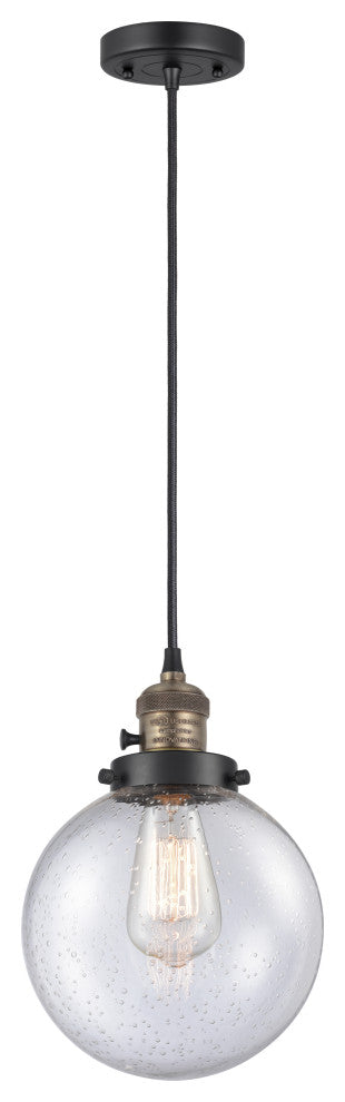 INNOVATIONS 201CSW-BAB-G204-8-LED 1-Light Mini Pendant Black Antique Brass