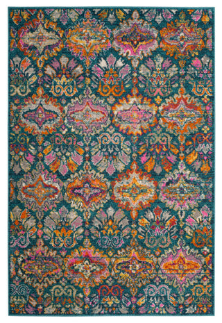Safavieh Madison Mad144A Rug, Blue/Orange, 4'x6'