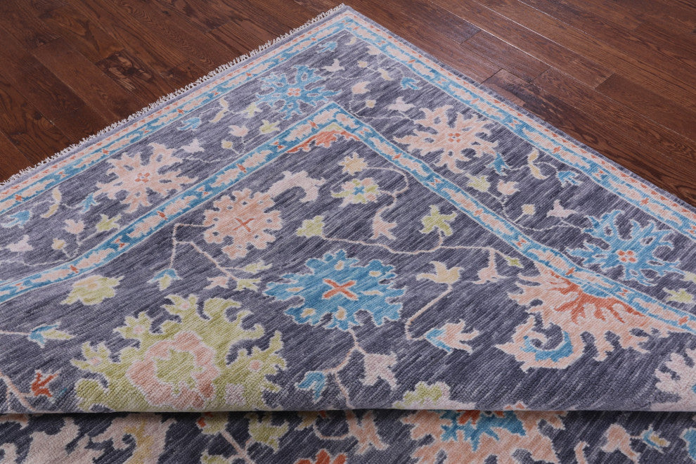 Handmade Turkish Oushak Wool Rug 9' 0" X 12' 0" - Q13359