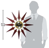Orion Mid Century Modern Vintage Starburst Wall Clock