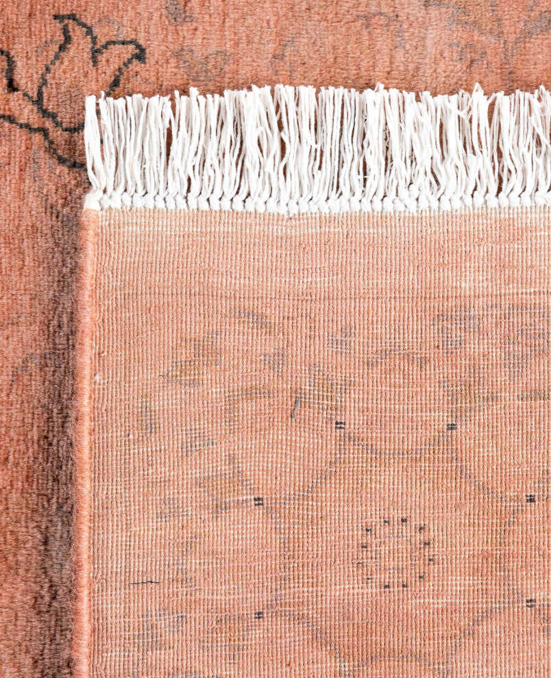 Overdyed One-of-a-Kind Hand-Knotted Area Rug Pink, 4' 2" x 6' 1"