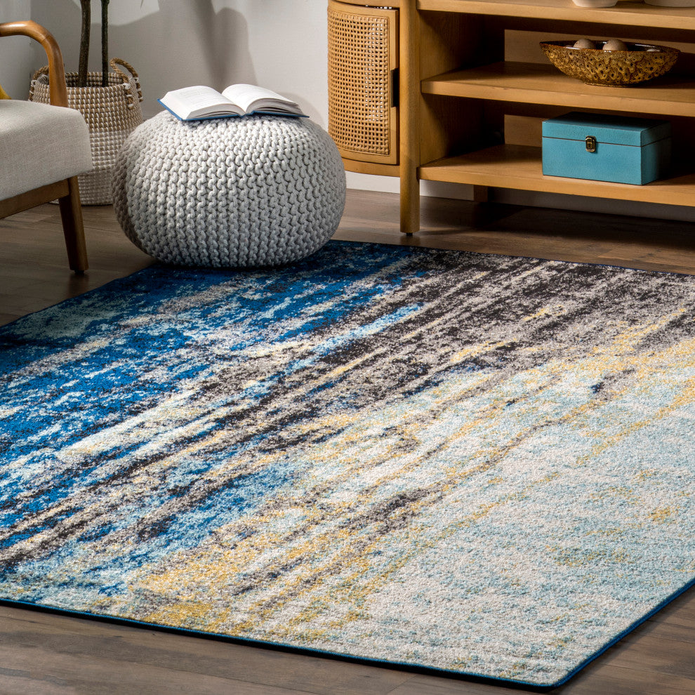 Nuloom Katharina Contemporary Area Rug, Blue 5'