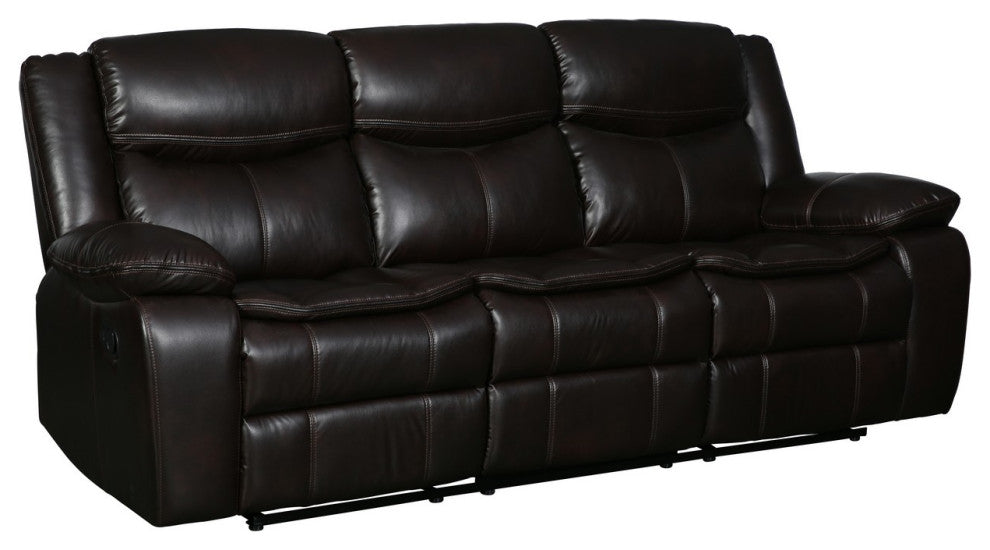 Arlington Leather Air Reclining Sofa Brown