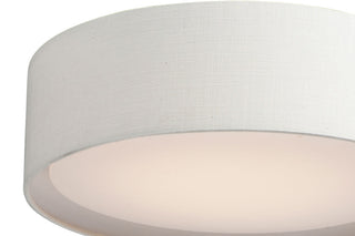 Maxim 10220 Prime 16"W LED Flush Mount Drum Ceiling Fixture - White Organza