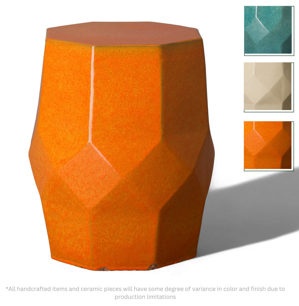 Oct Matrix Stool, Bright Orange 15x18