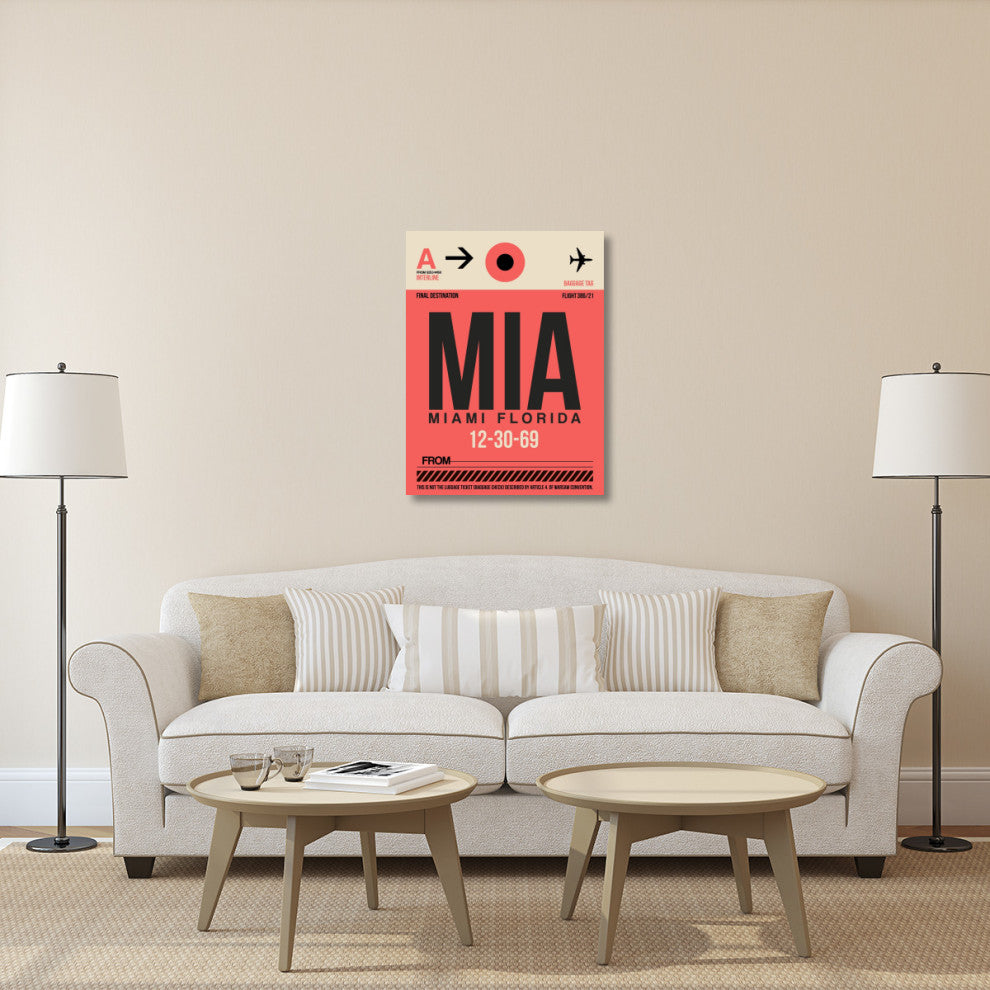 "MIA Miami Luggage Tag 1" Fine Art Print