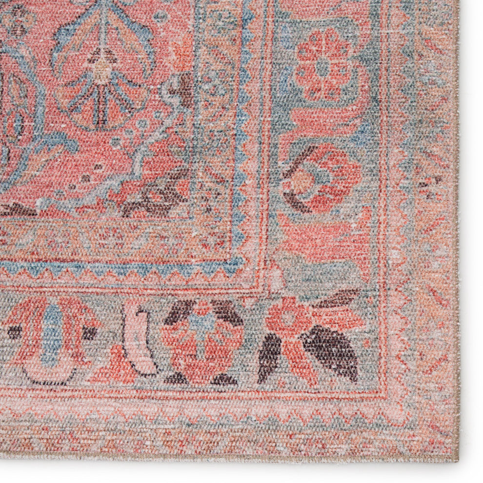 Machine Washable Jaipur Living Pippa Medallion Pink/Light Blue Area Rug, 6'x9'