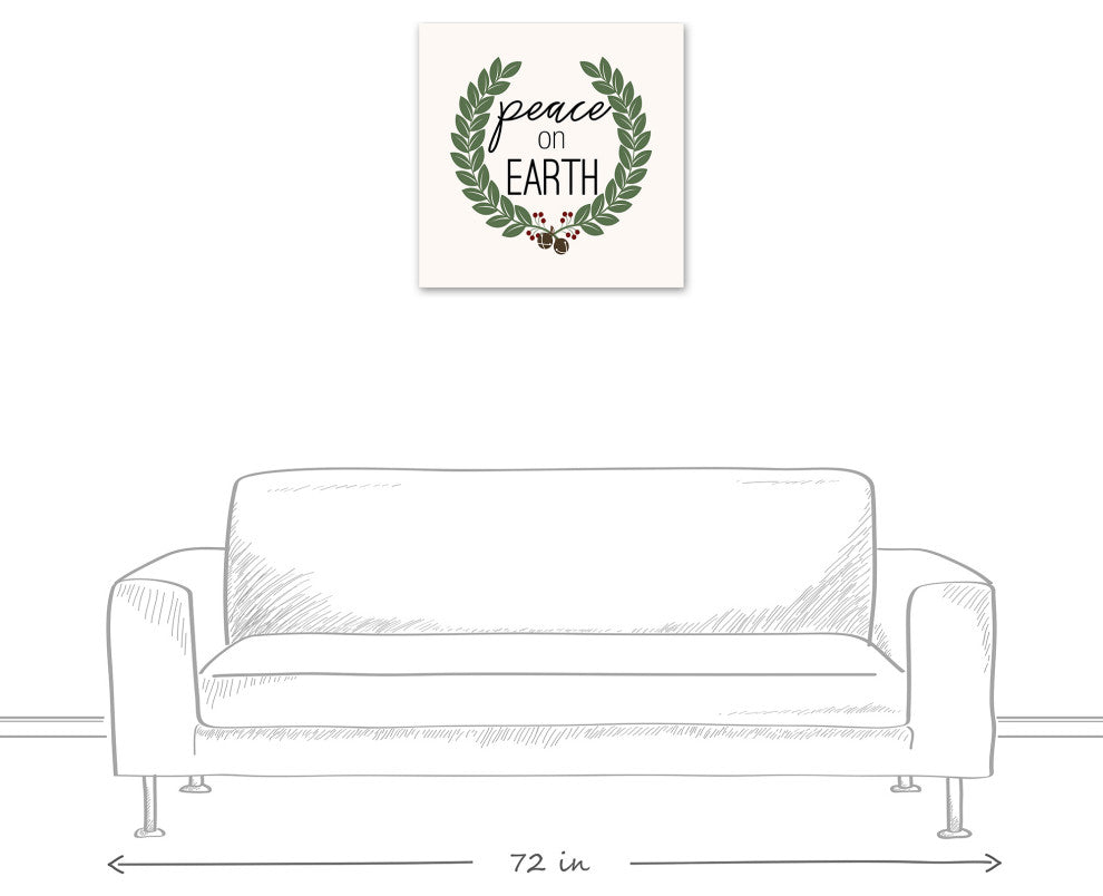 Peace On Earth 24x24 Canvas Wall Art