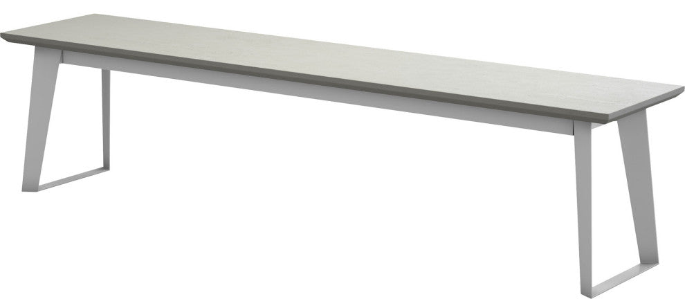 Burbank Bench in White Sand Concrete