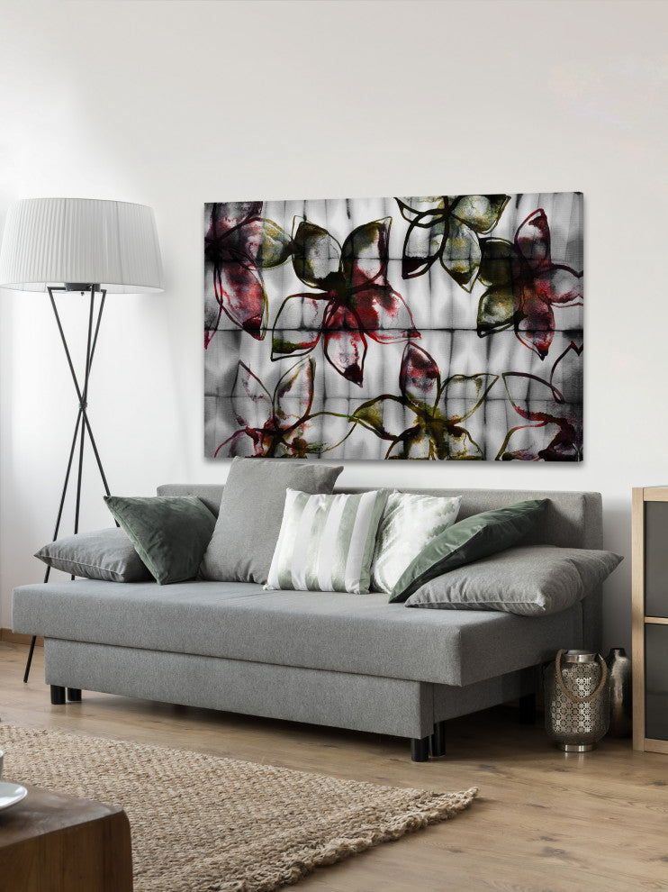 "Floral Outlines" Fine Art Canvas Print, 36"x24"