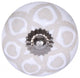 Set of 12 Vintage White and Beige Circles Ceramic Knobs
