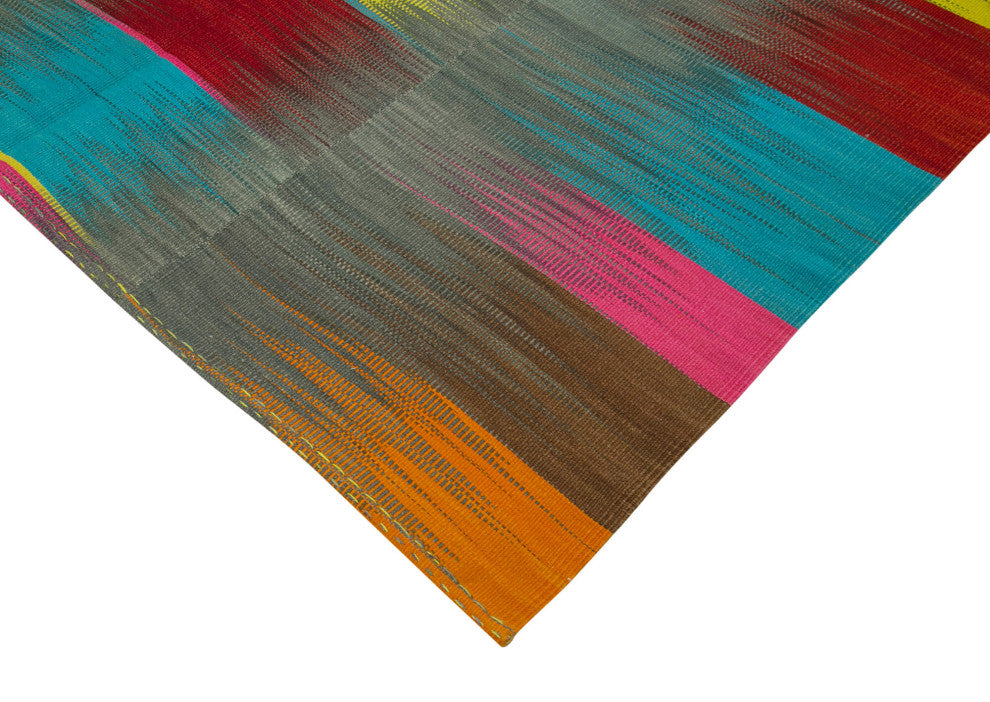 Rug N Carpet - Hand-knotted Oriental 6' 11'' x 11' 1'' Unique Wool Kilim Rug