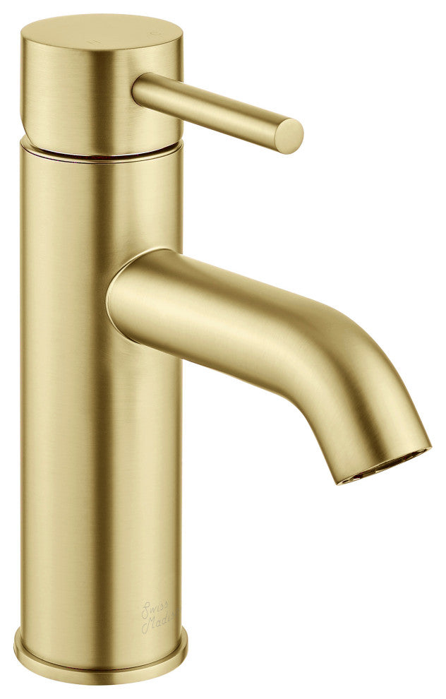 Ivy Single Hole Single Handle Bathroom Faucet, Brushed Gold