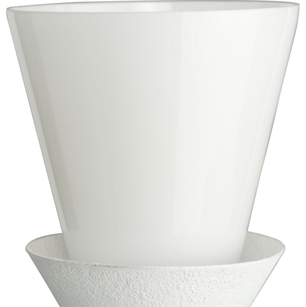 Pinellas Collection 3-Light Contemporary Pendant, White Plaster