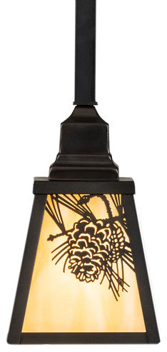 5.5 Square Winter Pine Mini Pendant