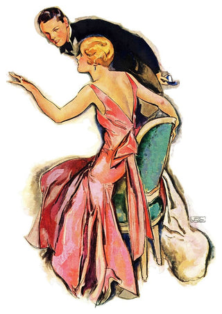 "Engaged Couple" Painting Print on Wrapped Canvas