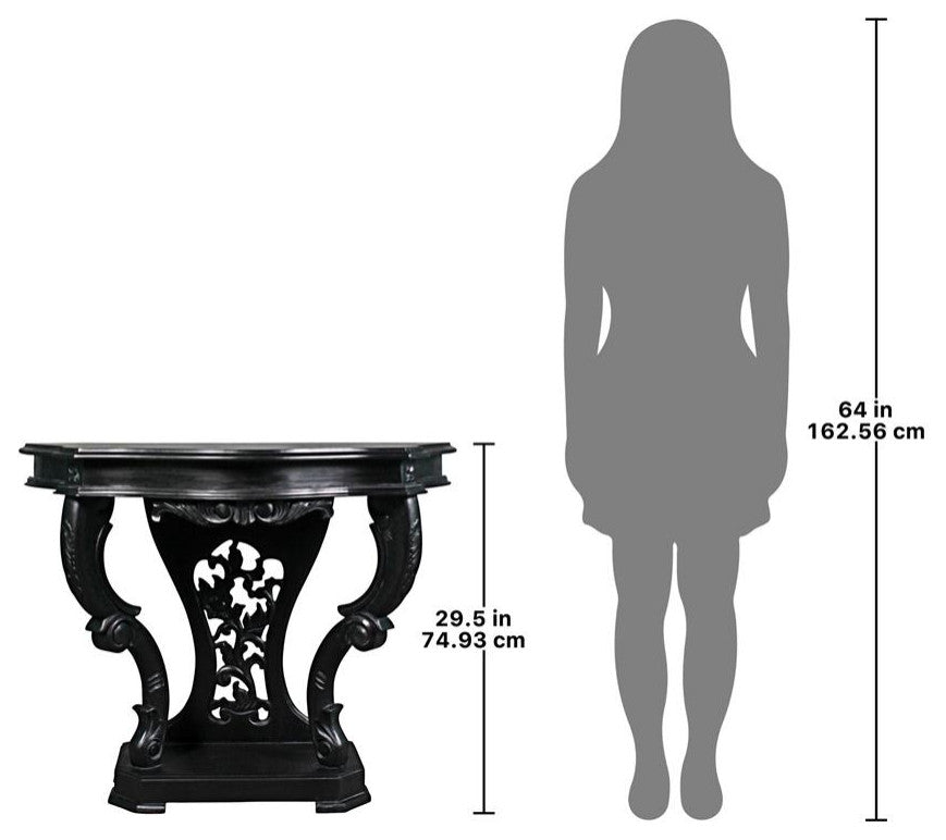 Design Toscano Black Val De Loire Console Table