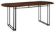 Weber 72" Oval Drop Leaf Dining Table - Walnut