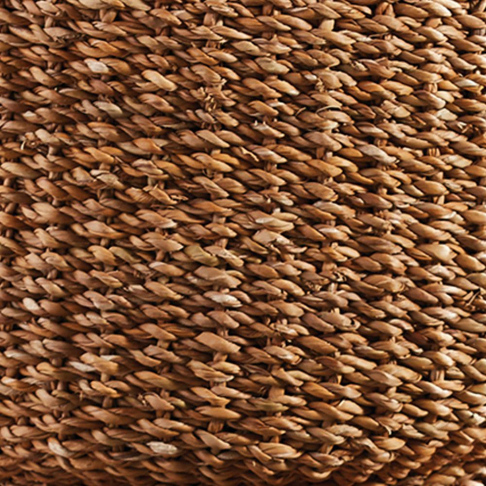 Set of 3 Woven Sea Grass Storage Baskets Cylinder 18 15 12 in Natural Spa Towel