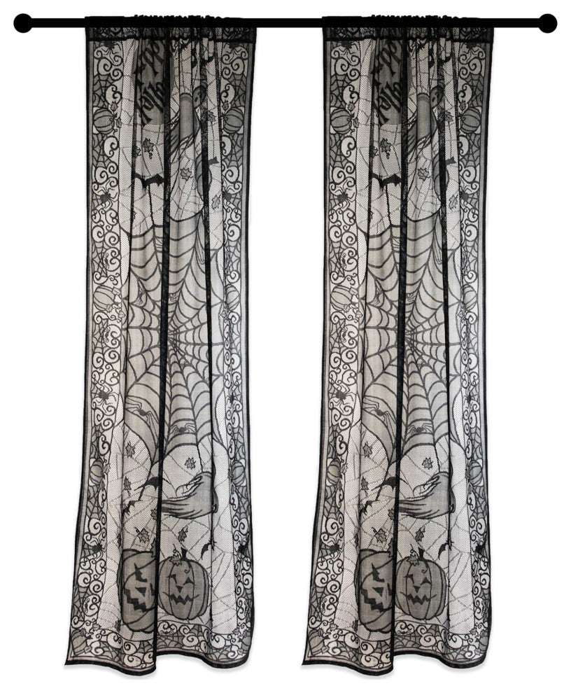 DII Happy Halloween Lace Window Panel