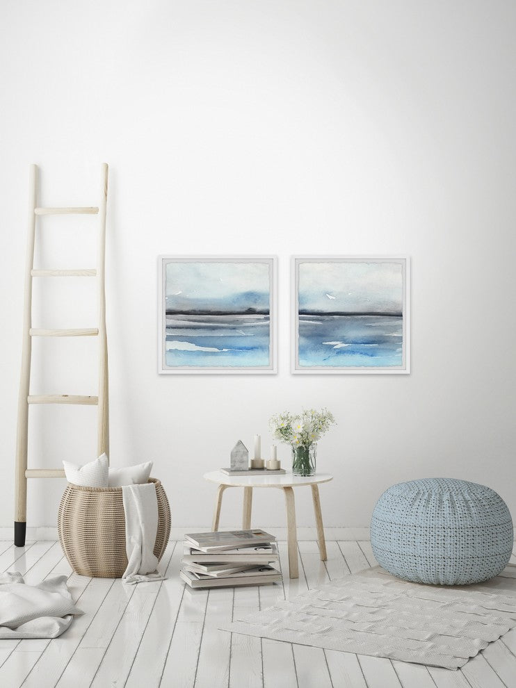 Taming the Sea Diptych, 48"x24"