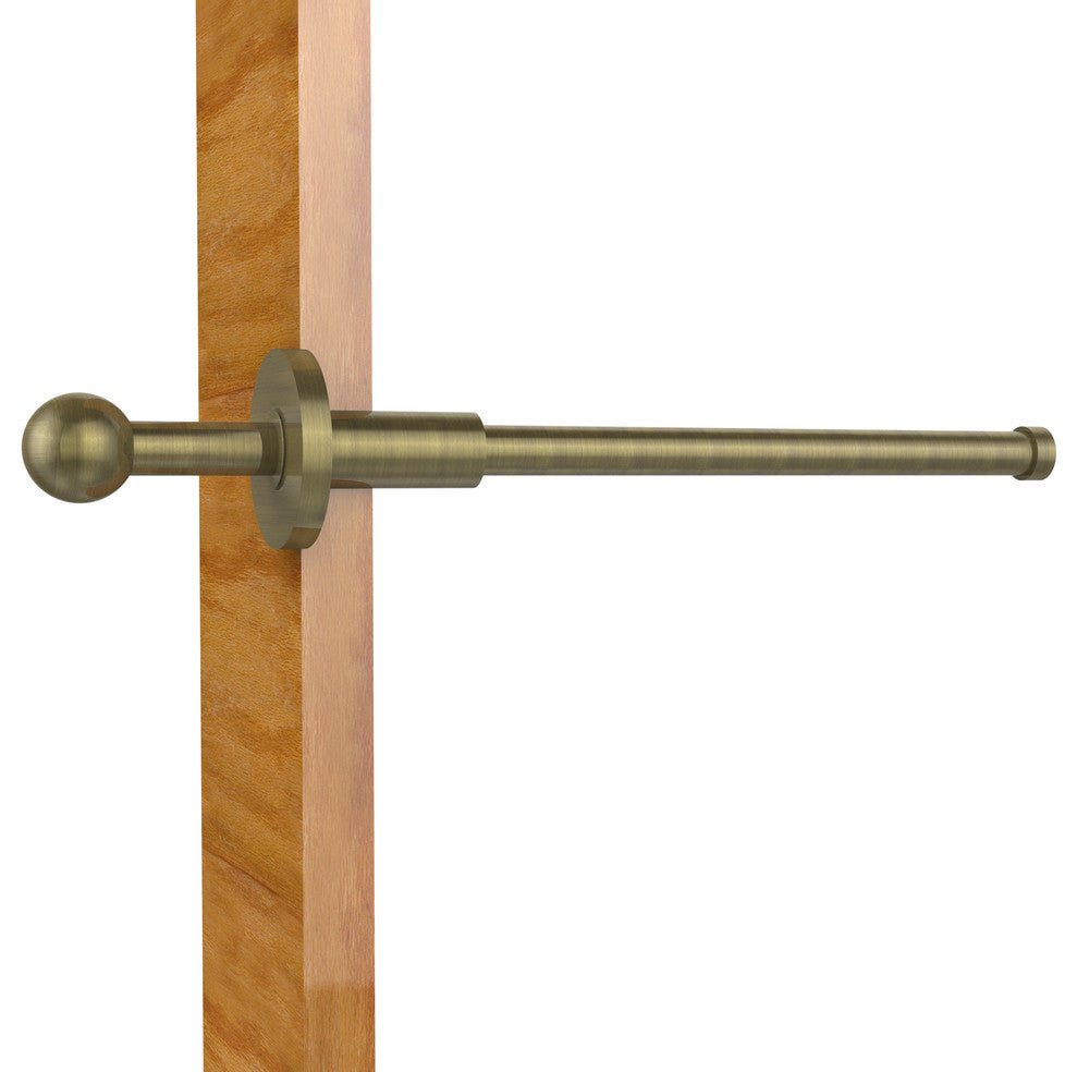 Traditional Retractable Pullout Garment Rod, Antique Brass