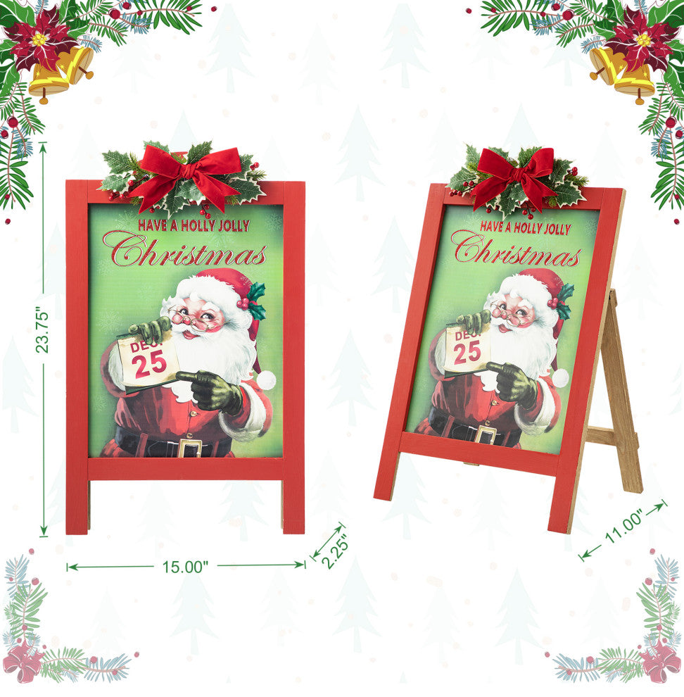 23.75"H Wooden Easel Porch Decor