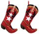 Set of 2 Hooked Stocking, Red Boot