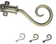 Cooper 13/16" Diameter Curtain Rod, Antique Brass, 18-28"