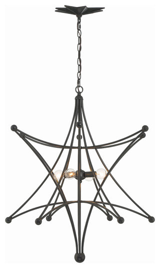 Astro 4-Light Black Chandelier