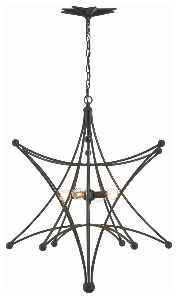 Astro 4-Light Black Chandelier