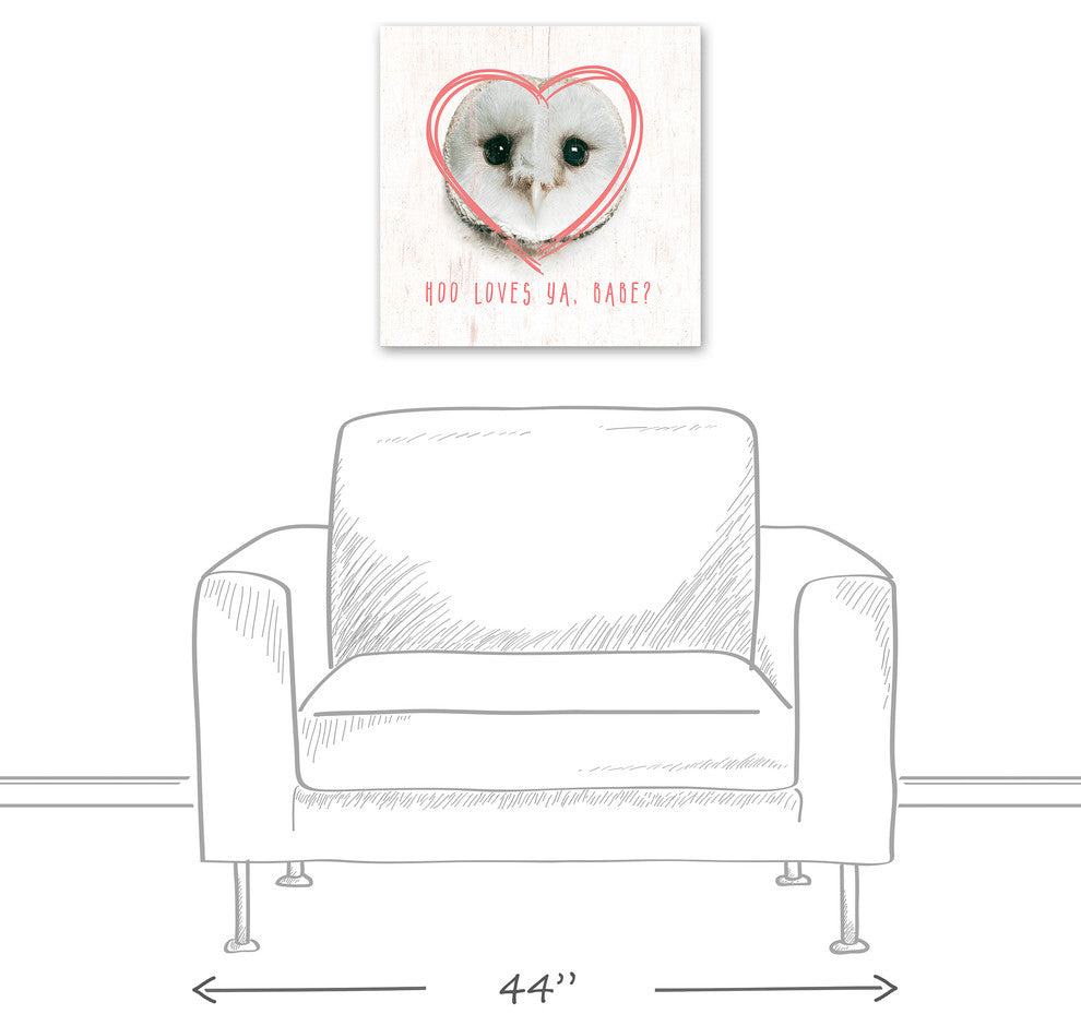 Owl Love 20x20 Canvas Wall Art