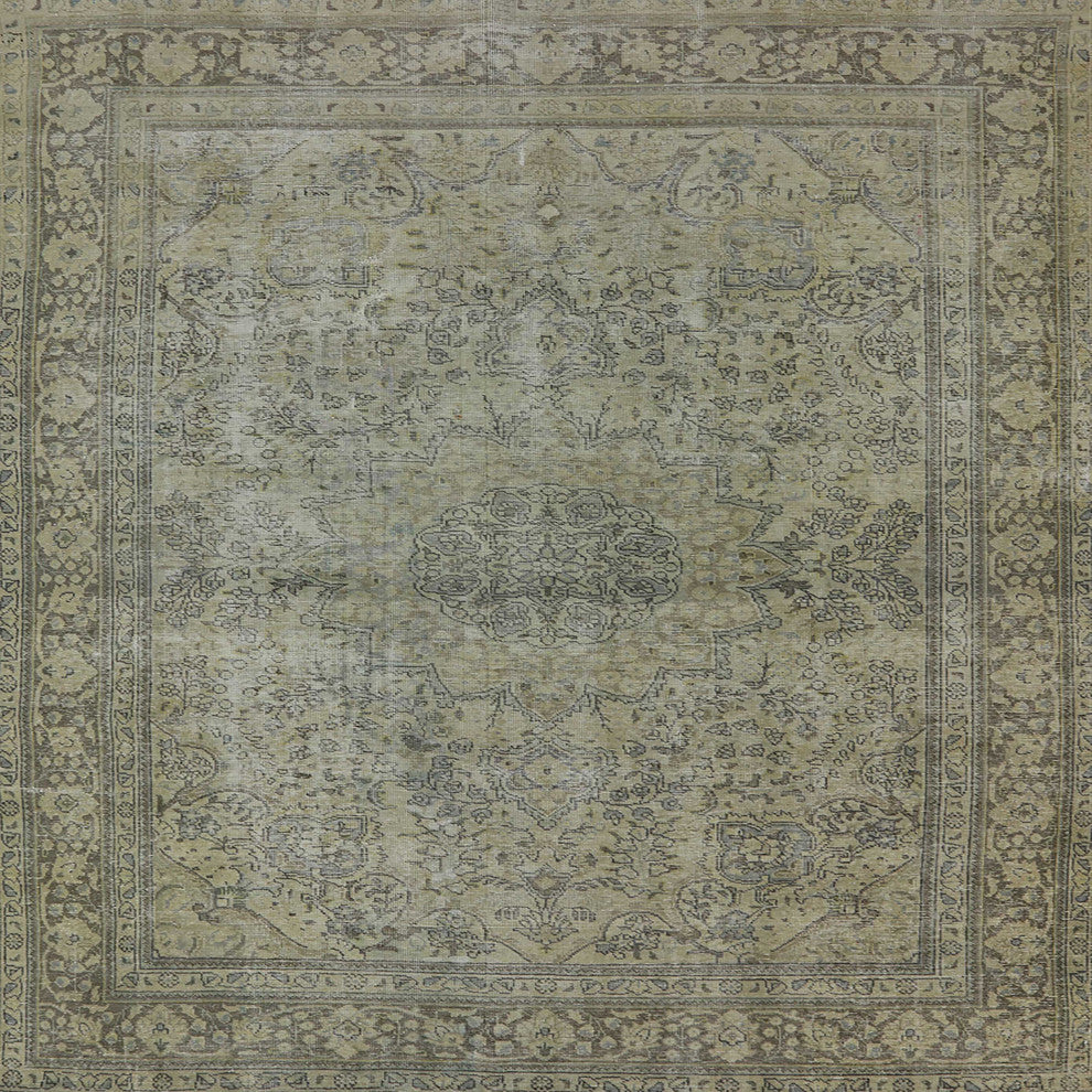 Ahgly Company Indoor Square Mid-Century Modern Area Rugs, 7' Square