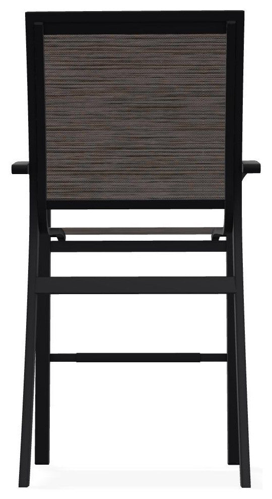 Kendall Sling Bar Height Stackable Outdoor Stool, James/Black