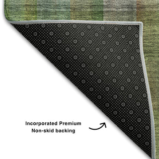 Premium Machine Washable Mayfield AMF548 Green 5' x 7'6" Rug