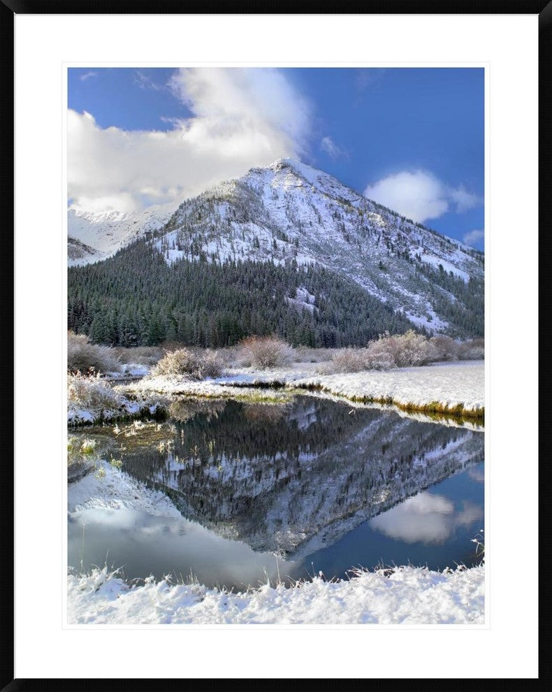"Phi Kappa Mountain reflected in river, Idaho"  by Tim Fitzharris, 32x40"