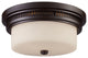 2-Light Flushmount, Oiled Bronze