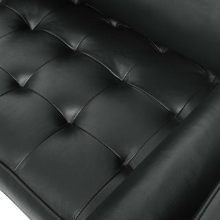 Valour Leather Sofa, Black