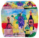 Wine Art Ottoman Art Print, Grape Escape