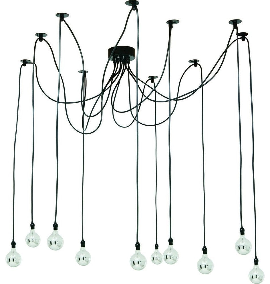 Nuevo Living Asaki Lighting Pendant, Black Steel Metal, Small, Default Title