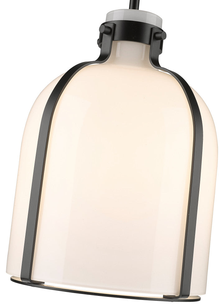 Zlite 818-9MB 1-Light Pendant, White Opal