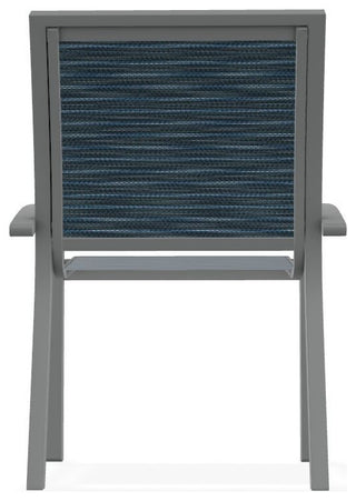 Kendall Sling Stackable Outdoor Dining Chair, Nimbus Ocean/Graphite