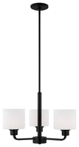 Canfield 3-Light Chandelier, Midnight Black