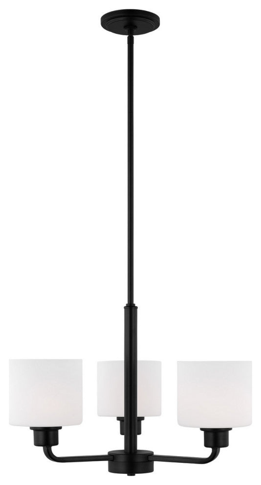 Canfield 3-Light Chandelier, Midnight Black