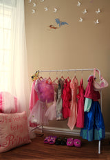 Children's Garment Rack With 10 Black Hangers, Black Hangers