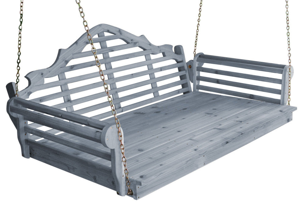 Cedar Marlboro Swingbed, Gray Stain, 6 Foot