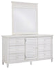 Cane Bay Louvered Door Dresser and Mirror