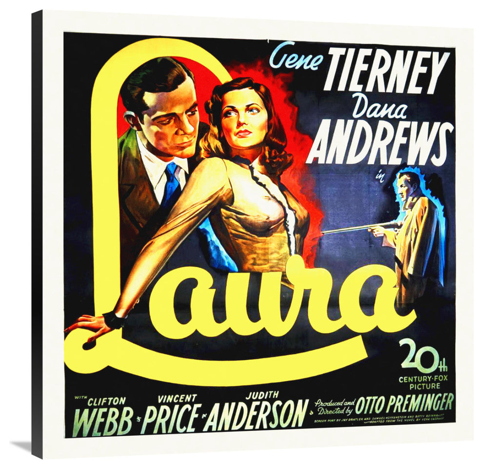 "Laura, 1944" Stretched Canvas Giclee by Hollywood Photo Archive, 36x36"