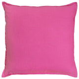 Fuchsia Solid Color Flange Edge Throw Pillow