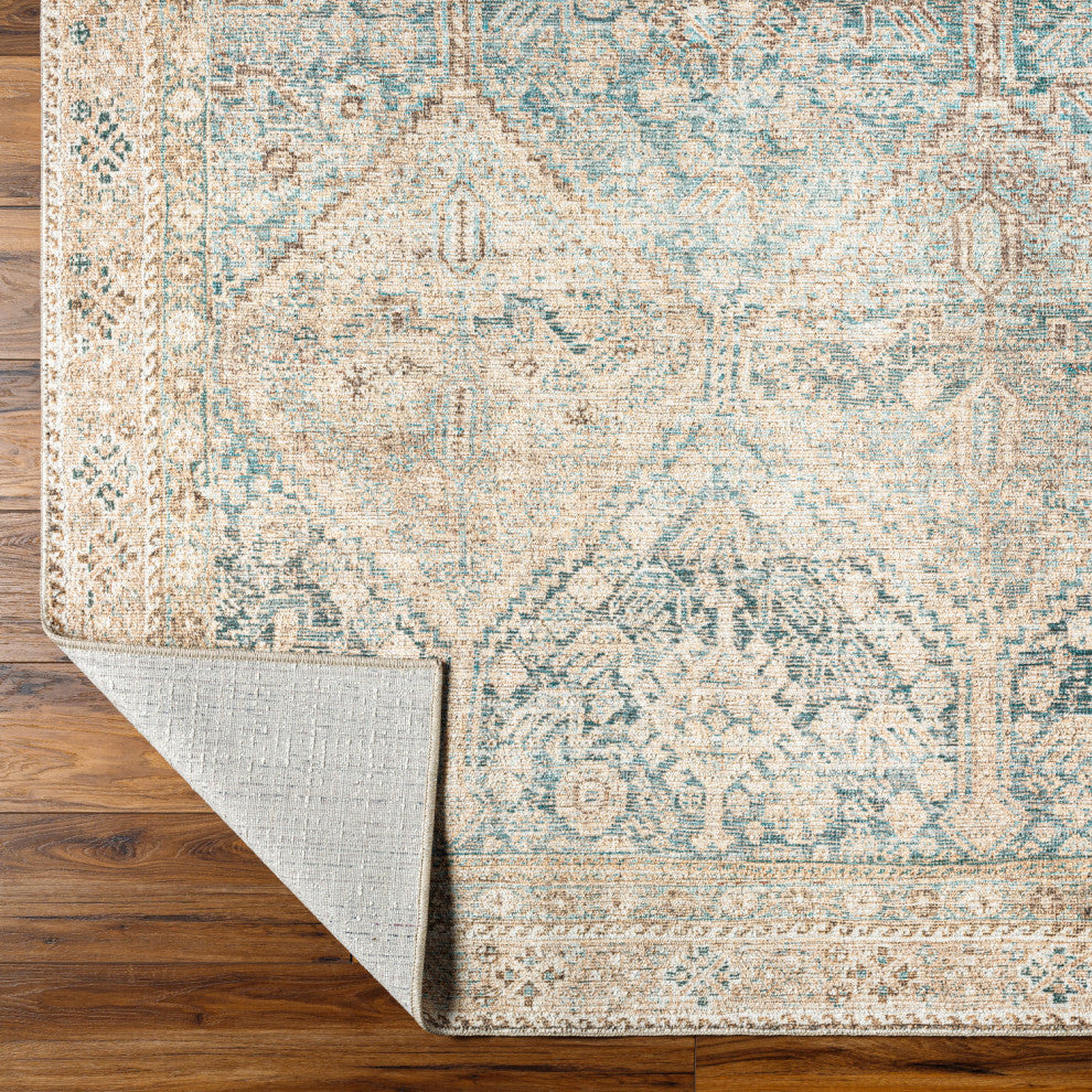Surya + Becki Owens Marlene Machine Woven Area Rug, Emerald, 7'10" x 10'
